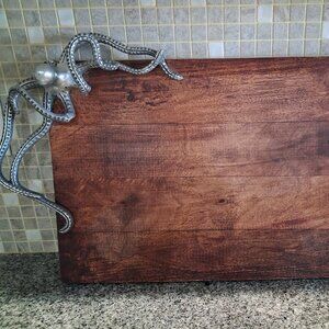 Beautiful Extra Large Wood Octopus Serving/Chacuterie Board